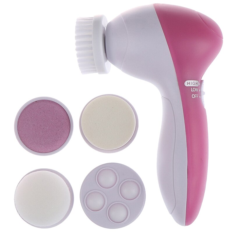 Mini Machine à laver le visage électrique 5 en 1, nettoyeur du visage, Massage des pores du visage, brosse de beauté pour la peau