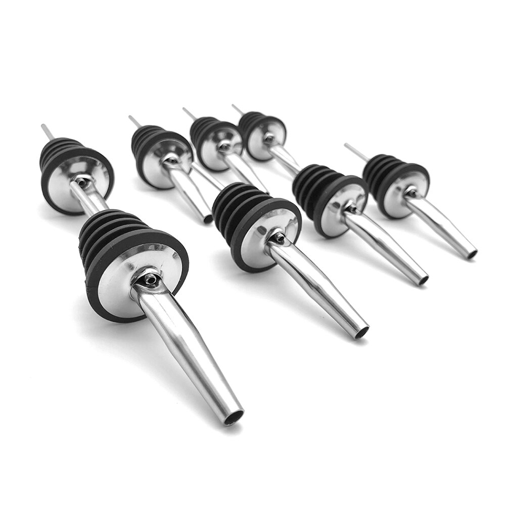 12 Pcs Stainless Steel Classic Wine Liquor Bottle Speed Pourers with Tapered Spout Flow Wine Bottle Pour Spout Stopper Barware