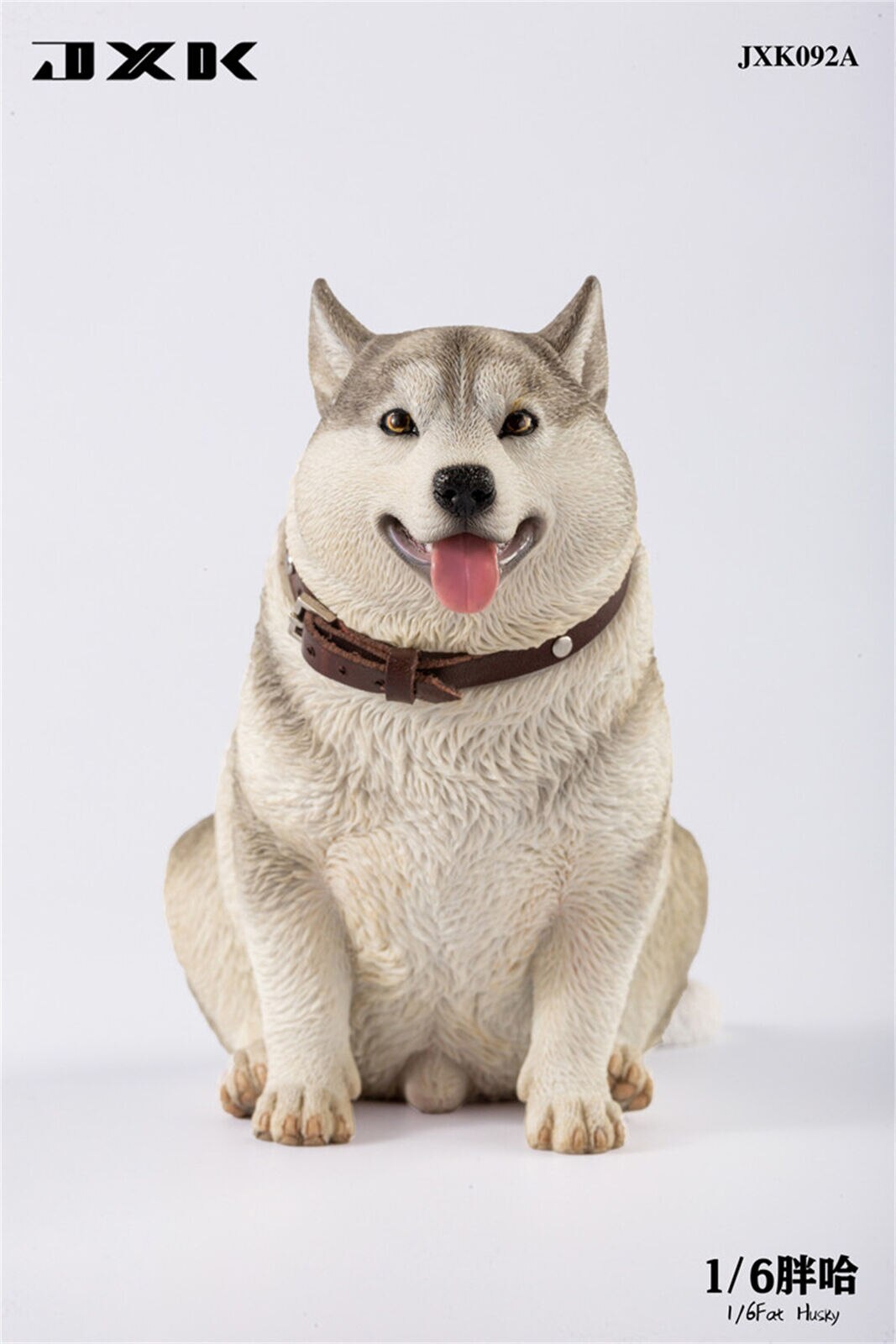 IN STOCK! JXK 1/6 Fat Husky Model Animal Cute Healing Dog 2022 Resin Action Figure Funny Collector Decoration Kids Toy: JXK092A