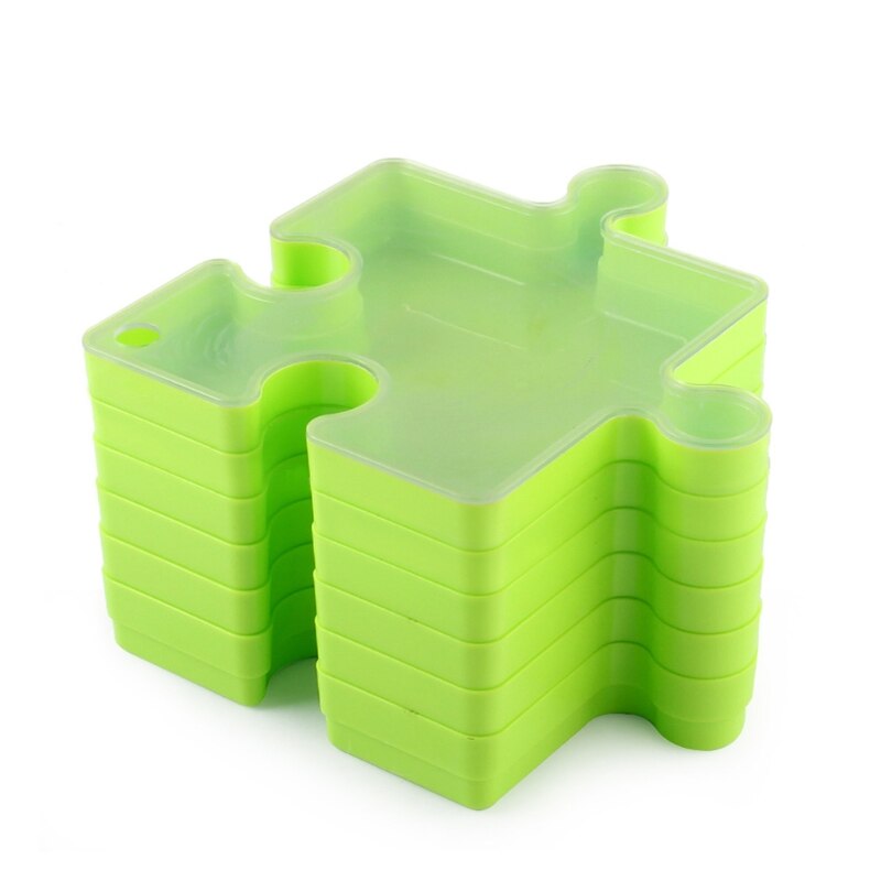 Boîte de tri de Puzzle 1000 pièces, plateaux de tri pratiques pour le rangement, décoration de la maison, fournitures scolaires et de bureau: green
