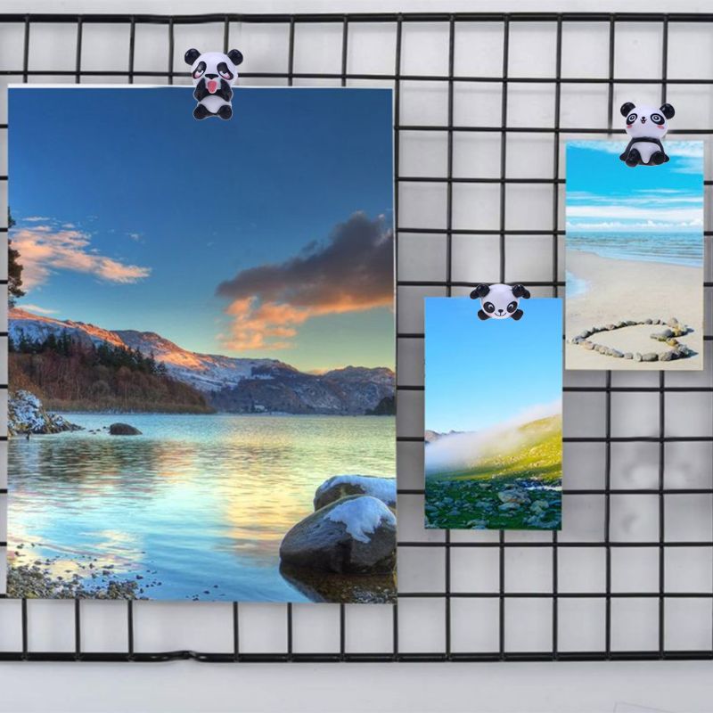 8 st panda form thumbtacks söta tecknade teckning pin push pins för kartor kalender