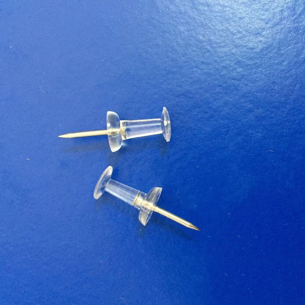 200Pcs Transparent Pushpins Map Push Tacks for School Home Office