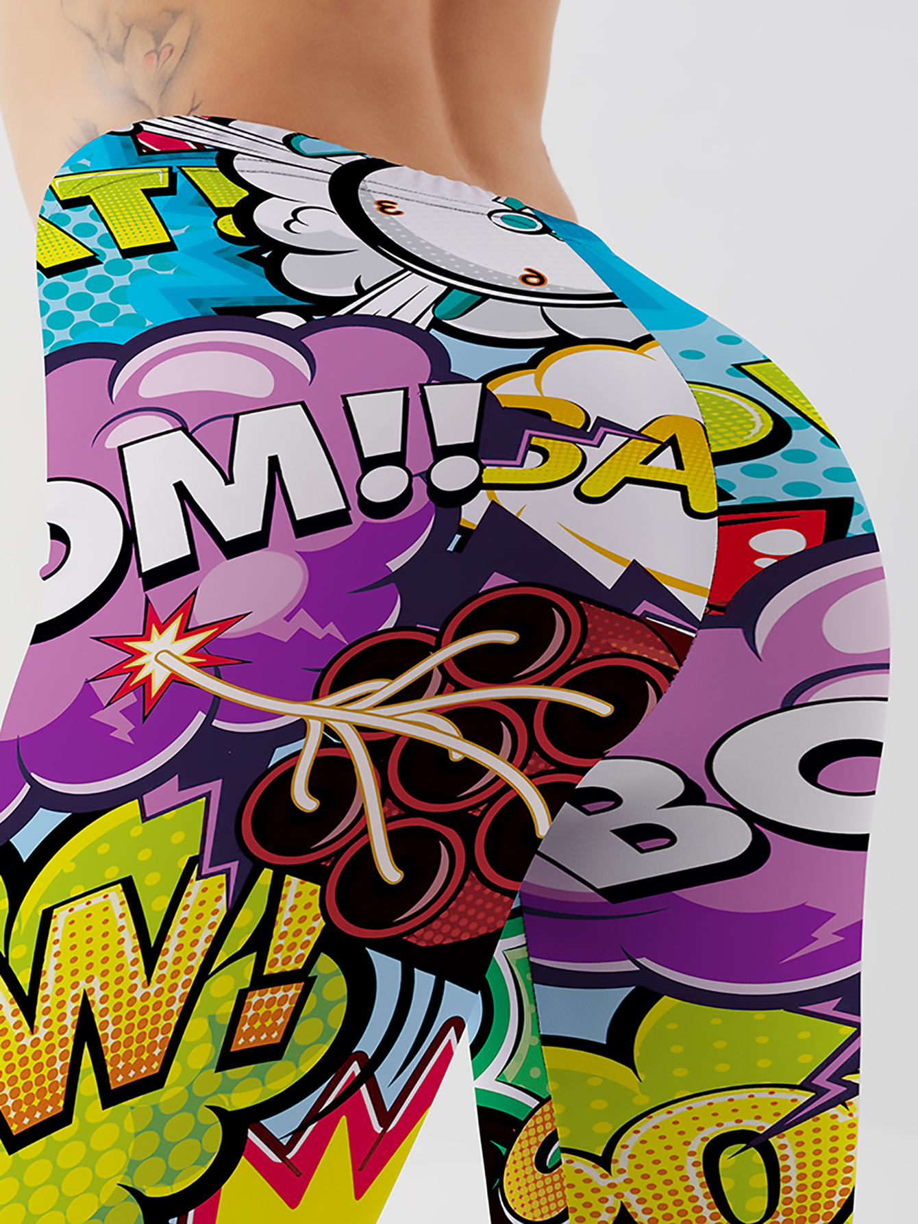 Mallas con estampado 3D, mallas deportivas Push Up para mujer, pantalones deportivos para correr, estilos de juego de cómic de dibujos animados, mallas para chica