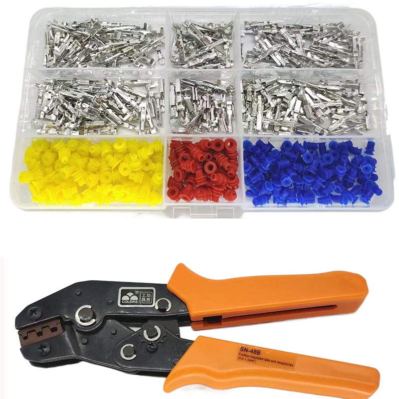 electrical connectors terminals Automotive Connector Piece 2.2/ 2.8/ 3.5 MM Male And Female Interconnected car terminal: GRAY