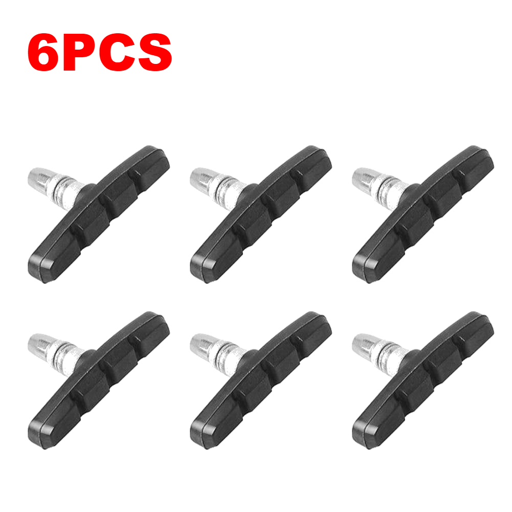 Pastillas de freno para bicicleta de montaña y carretera, soporte de freno en V, bloques de zapatos, llanta de fricción de goma, 1-10 piezas: Gris claro