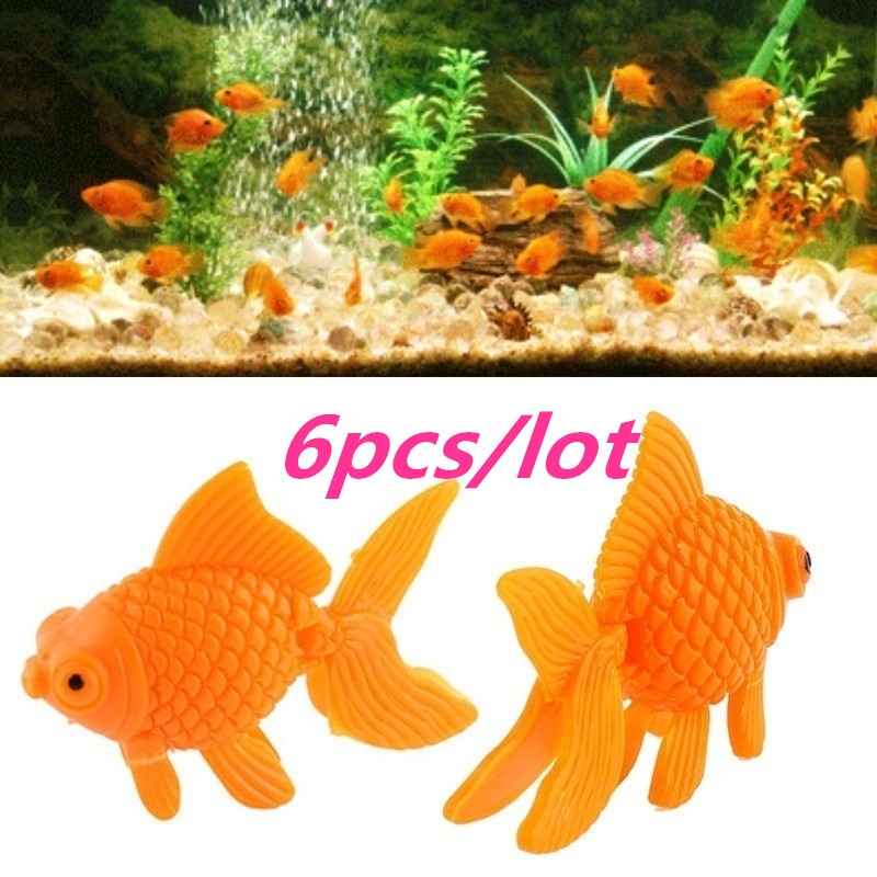 Décoration de poisson rouge artificiel pour Aquarium, 6 pièces, imitation d'acuaires, ornements en plastique, pour Aquarium, Aquarium