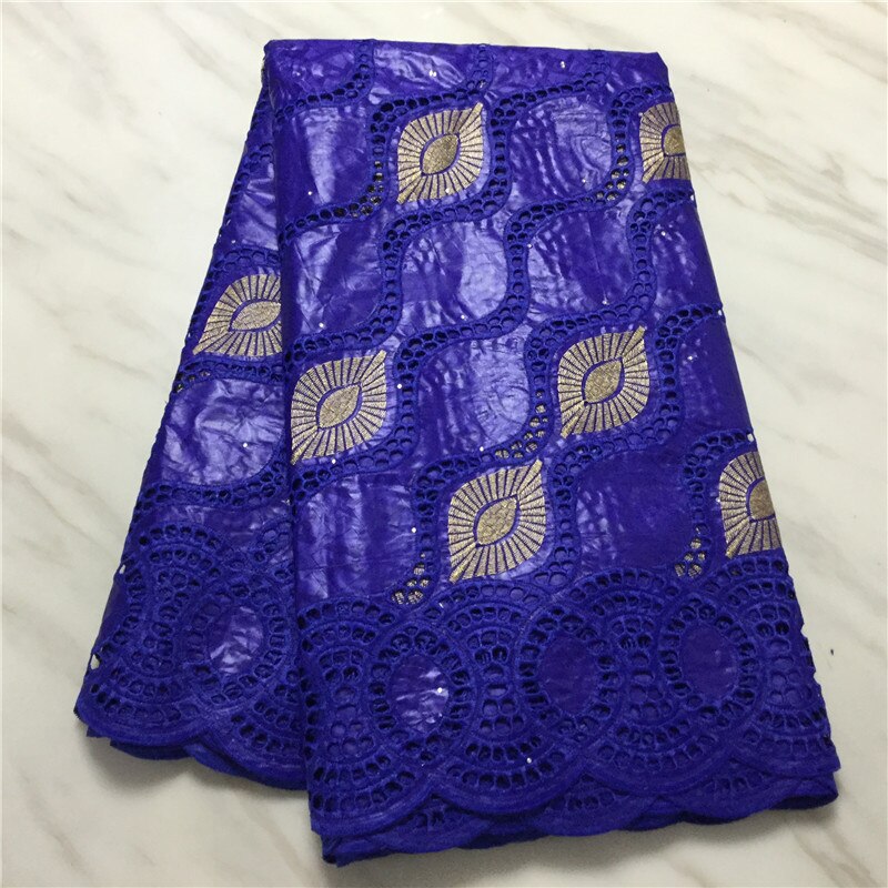coton bassin sec riche brode broderie guinée brocart tissu 5 Yards par pièces africain bazin riche tissus