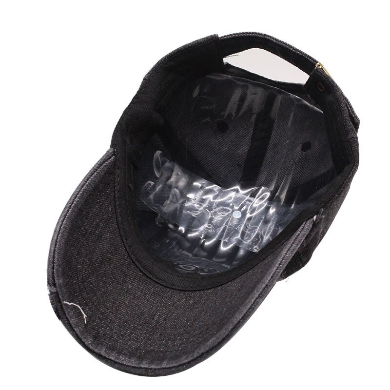 Casquettes de baseball lavé coton troué couleur unie hiver automne femmes chapeaux sports de plein air protection solaire casquette de baseball hommes