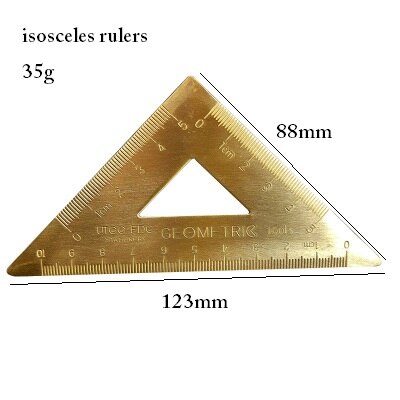 Regla de latón Vintage para niños, regla triangular, conjunto de herramientas de medida, 12cm, 15cm, regla Kawaii, accesorios de papelería: Morado