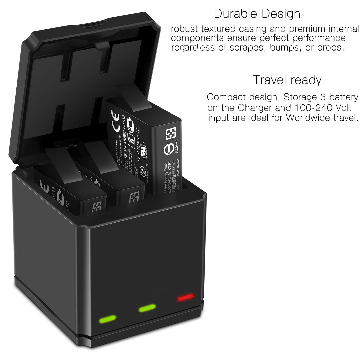 For GoPro Hero 7 hero 6 hero 5 Black Battery or Triple Charger for Go Pro Hero7 6 hero5 Black camera battery