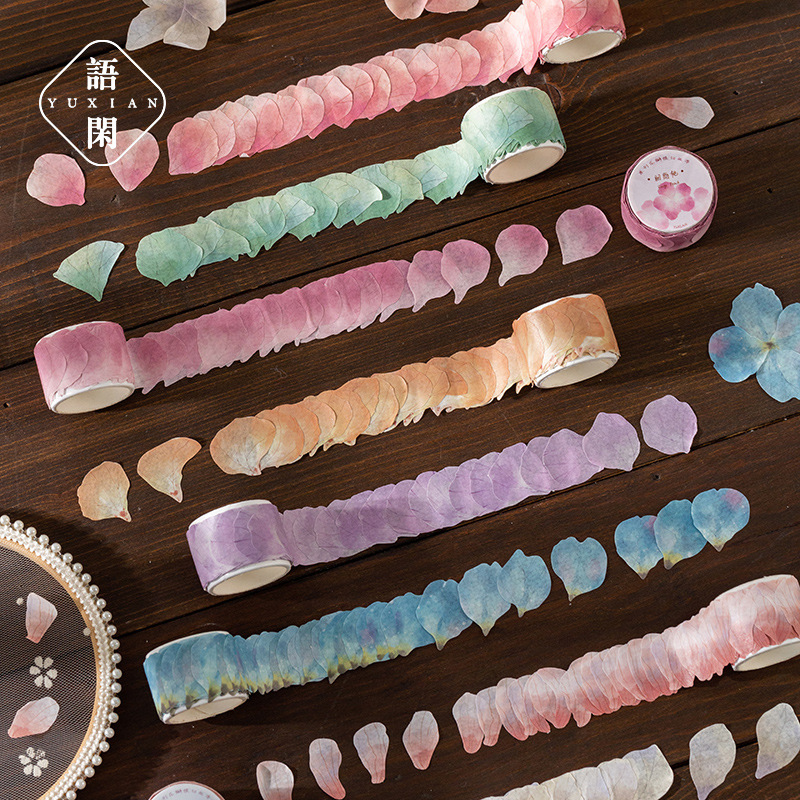 100pcs/roll PET Petal Washi Tape Kawaii Pink Flowe... – Vicedeal