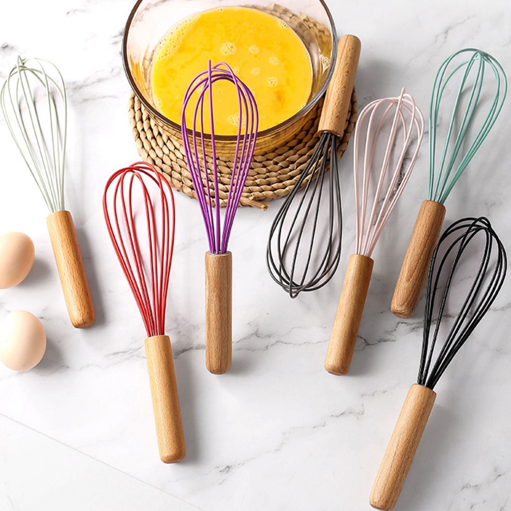 1pc Kitchen Silicone Whisk Non-Slip Easy to Clean Egg Beater Milk Frother Kitchen Utensil Kitchen Silicone Egg Beater Tool