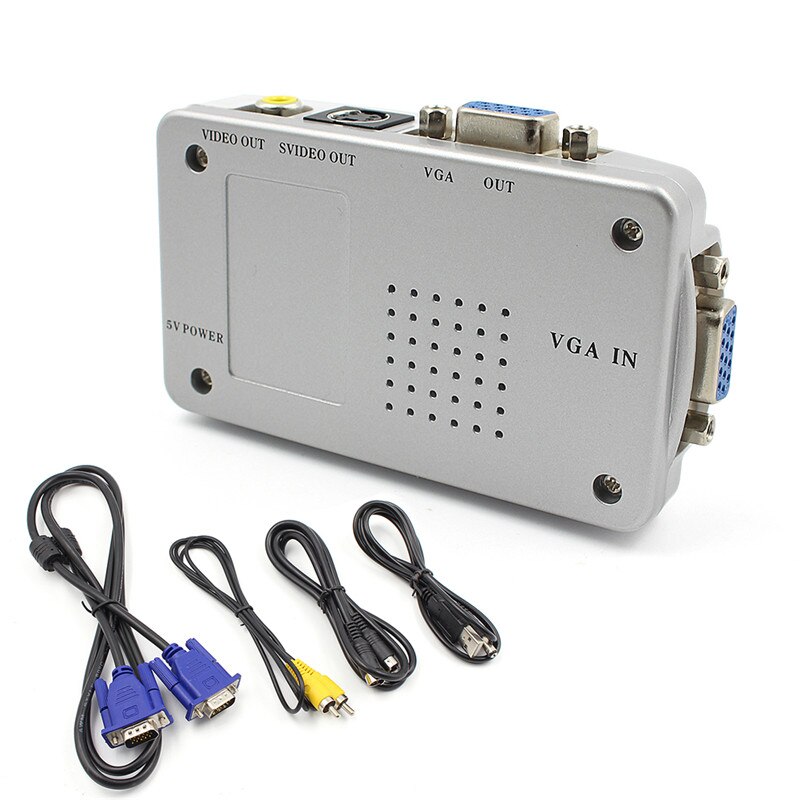 Universal NTSC PAL VGA To TV AV RCA Signal Adapter Converter Video Switch Box Composite For Computer Laptop PC