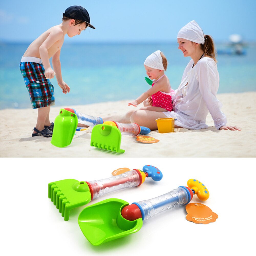 2 in 1 Multi-Function Water Spray Toy Sand Digging Shovel Rake Kid Outdoor Game Birthday Water Beach Toy SEC88