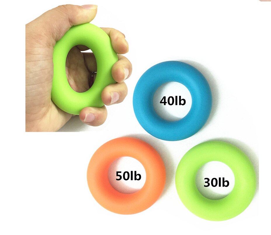 Top Silicone Hand Grip Strengthener Finger Stretcher Exercise Gym Fitness Trainer Ring Grips Tools