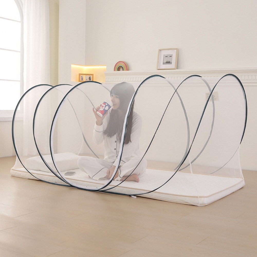Klamboe voor uitstapjes Opvouwbaar anti-muggen-insectennet voor hoofdslapen Draagbaar enkel klamboe voor bed Zomer: Rood