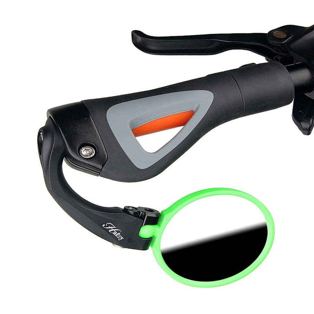 Universele Bike Fiets Mtb Spiegel Stuur Fiets Stuur Flexibele Rear View Mirror Terug Zwart Groen #40