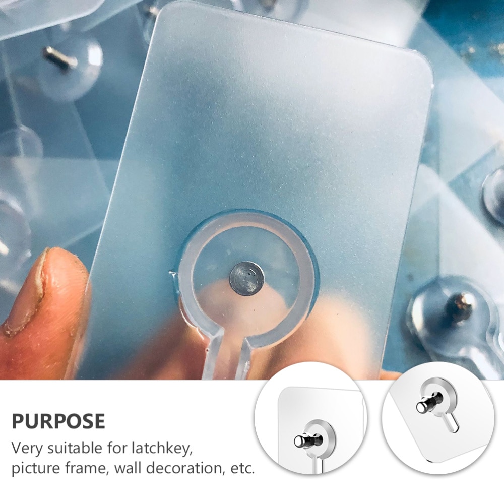 Crochets auto-adhésifs, tampons adhésifs, autocollants pour vis murales, 10 pièces