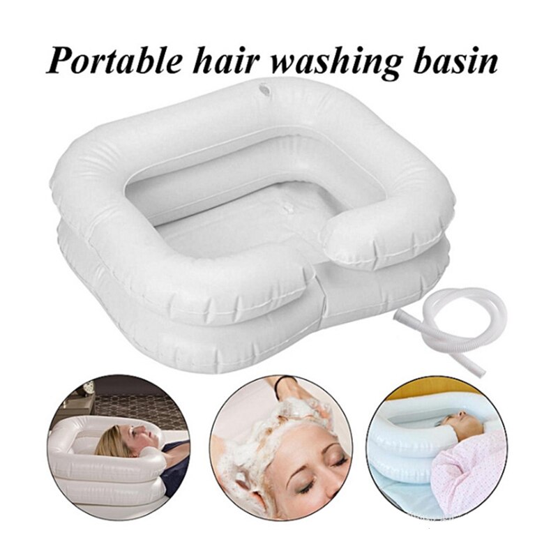 Lavabo gonflable pour lavage des cheveux, shampoing, outil Portable pour les patients, soins des enfants