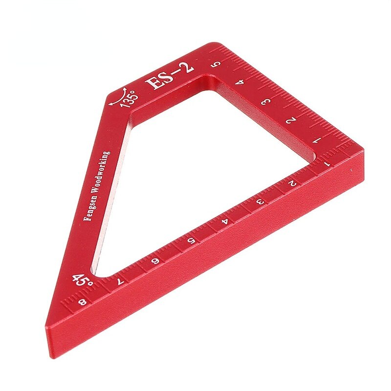 Portable Speed Square 45 / 90 Degree Woodworking Square Angle Tool Aluminum Alloy Marking Gauge Triangle Ruler Layout Tool