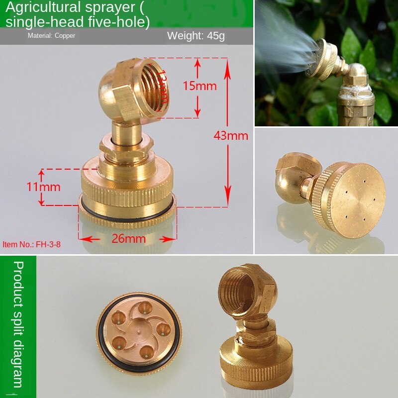 Tuin Gazon Land Agrarische Sproeikop Groene Gieter Bloemkool Irrigatie Sprinkler Sprinkler Hoofd Automatische Sprinkler: 16