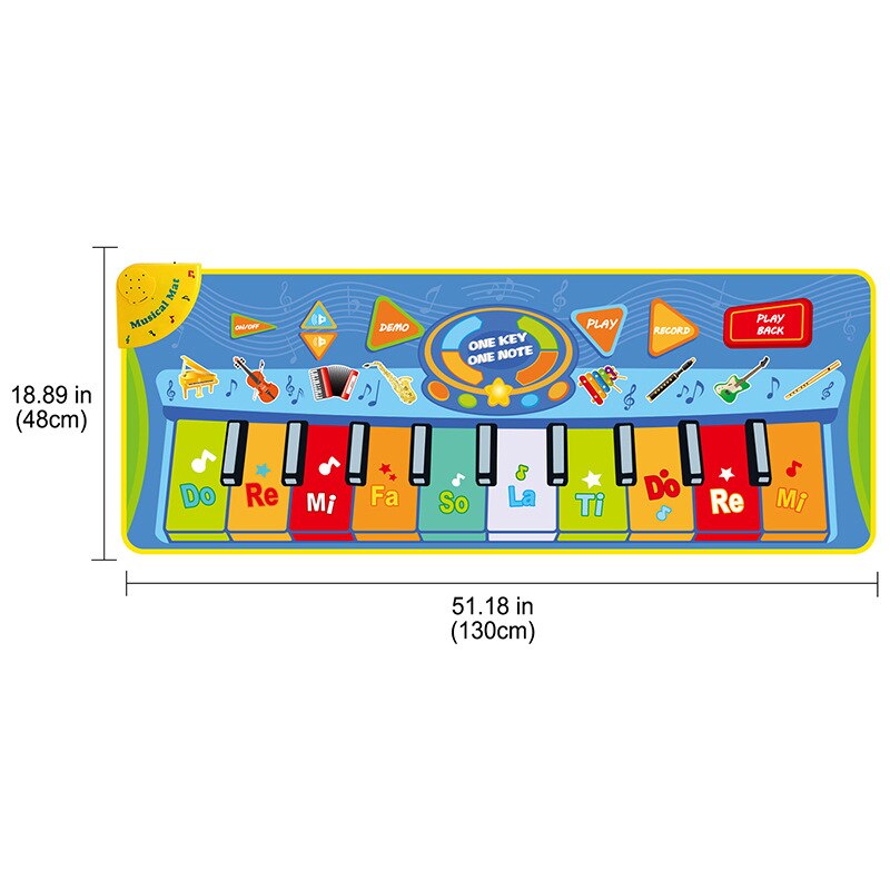 Musical Mat with Animal Voice Baby Piano Playing Carpet Music Game Instrument Toys Early Educational for Children Climbing Mat: 4918