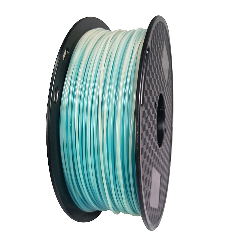 3d printer filament color change pla 1.75mm 1kg blue red purple voilet green to white changing filament printing materials