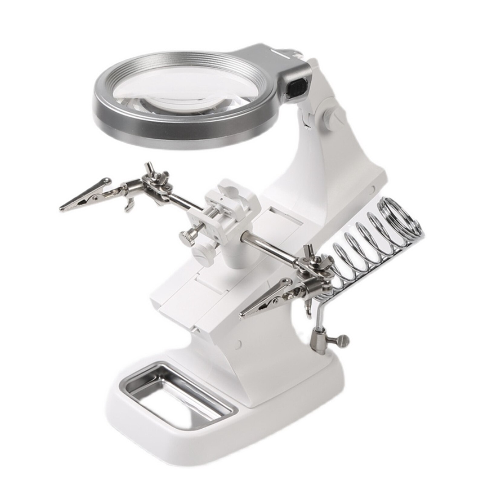 Desktop Led Vergrootglas Lamp Licht Vergrootglas Lens 4.5X Loepen Vergroting Werklamp Verstelbare Handheld Oplaadbare Rode