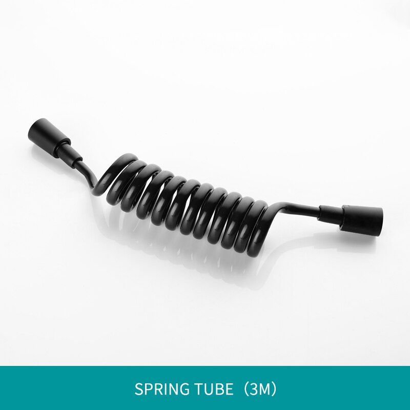 Bidet Shower Black Bathroom Toilet Bidet Faucet Wall Mounted Washer Mop Tap with Shattaf Holder Bracket and Spring Hose PVD Hose: PVC Hose Only