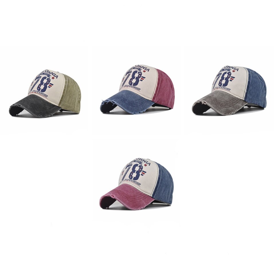 Lente Katoen Cap Baseball Snapback Hoed Zomer Cap Hiphop Uitgerust Cap Hoeden Voor Mannen Vrouwen Slijpen Multicolor