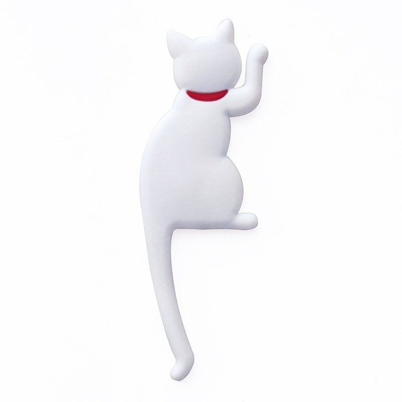 Cute Cat Magnetic Wall Mount Keys Hook Multifunction Refrigerator Sticker Fridge Magnet Decor Hanging Hook: 01