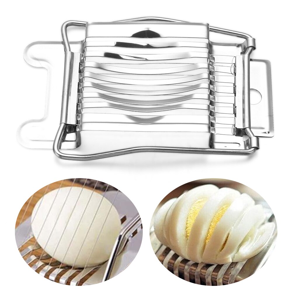 1Pc Rvs Egg Slicer Cutter Fruit/Groente Sectioner Multifunctionele Koken Gereedschap Keuken Gadgets Accessoires