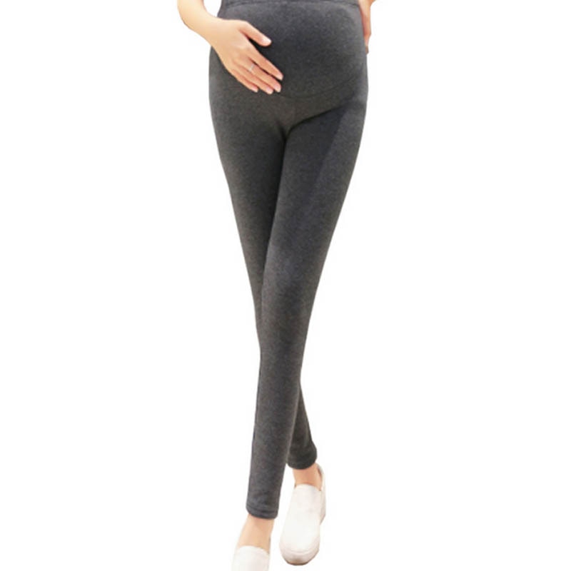 Mallas de maternidad ajustables para mujer, leggings de alta elasticidad, ropa de embarazada, pantalones de maternidad gruesos de invierno