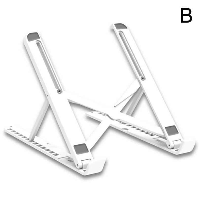 17 Inch Laptop Stand Aluminium Foldable Notebook Support Base Pro Adjustable Holder Laptop Computer Accessories Macbook Bra J6O3: White