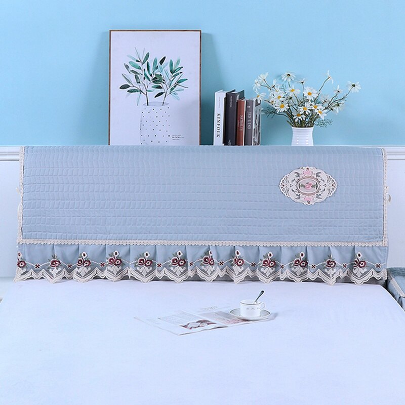 Uusin sängynpäädyn päällinen pestävä pölytiivis sängynpäällinen sängyn pään selkänojan suoja selkänojan kotelo päiväpeite sängynpäädyn päällinen: Harmaa / W150 x 65cm