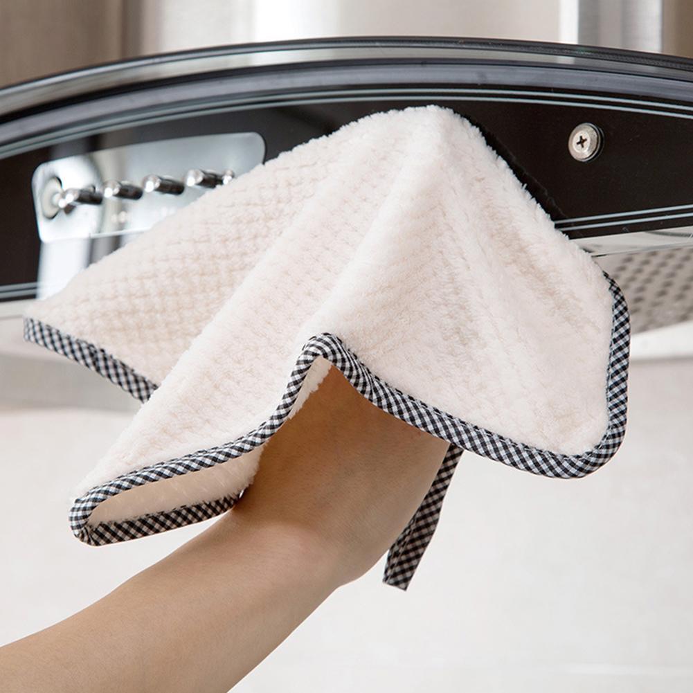 Dishwashing Cloth Towels Rags Housework Cleaning Kitchen To Grid F Oil Rags Absorbent Supplies Household Bamboo Pineapple T F8W8
