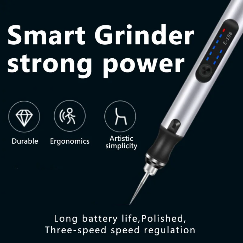 Penna per incisione elettrica, macchina per incidere senza fili ricaricabile tramite USB, incisore rotativo fai-da-te per gioielli, legno, vetro, pietra, intaglio
