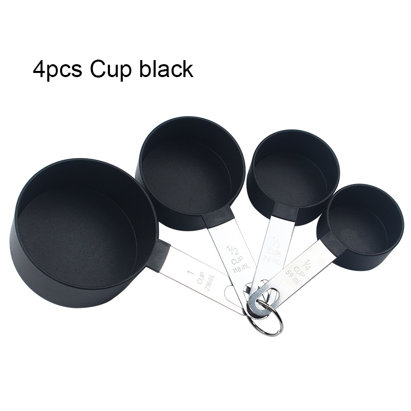 4/8 uds/1 Juego taza medidora cucharadita cuchara multiusos para azúcar pastel hornear harina taza medidora utensilio de medición de cocina para el hogar: green