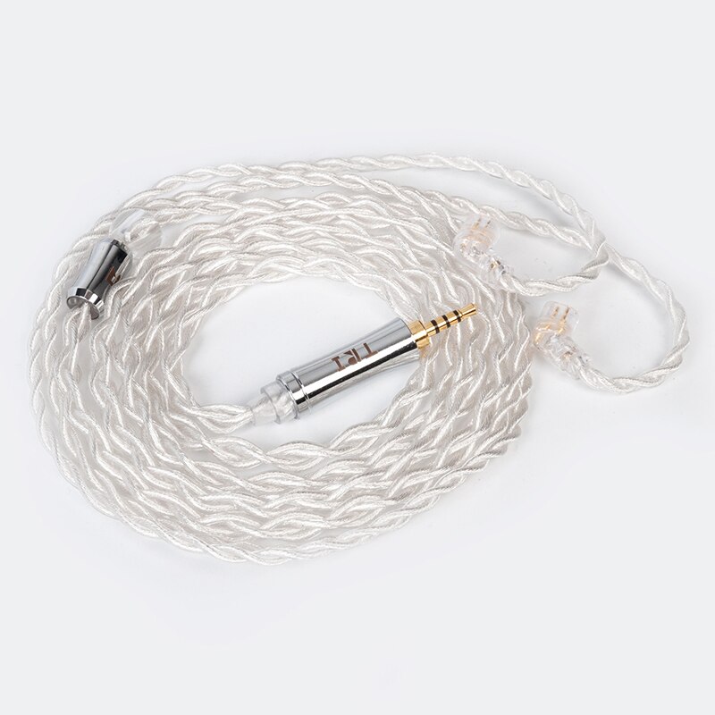 TRI Through 4 Core High purity 5N Single Crystal Copper winding cable 2pin/MMCX/QDC/TFZ with 2.5/3.5/4.4 Connector KS2: QDC 2.5mm