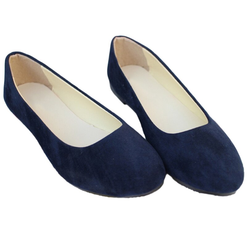 Kvinder slip-on espadriller sko flade sneakers dame flock solide loafers flade fritidssko sort jogging gå: Sort x blå / 7.5