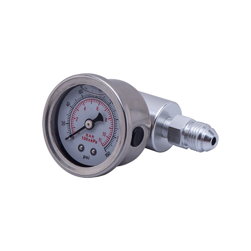 Universal 0-160 psi small oil Pressure Gauge ,1/8 NPT Fuel Pressure Gauge and adaptor kit For fuel injection systems