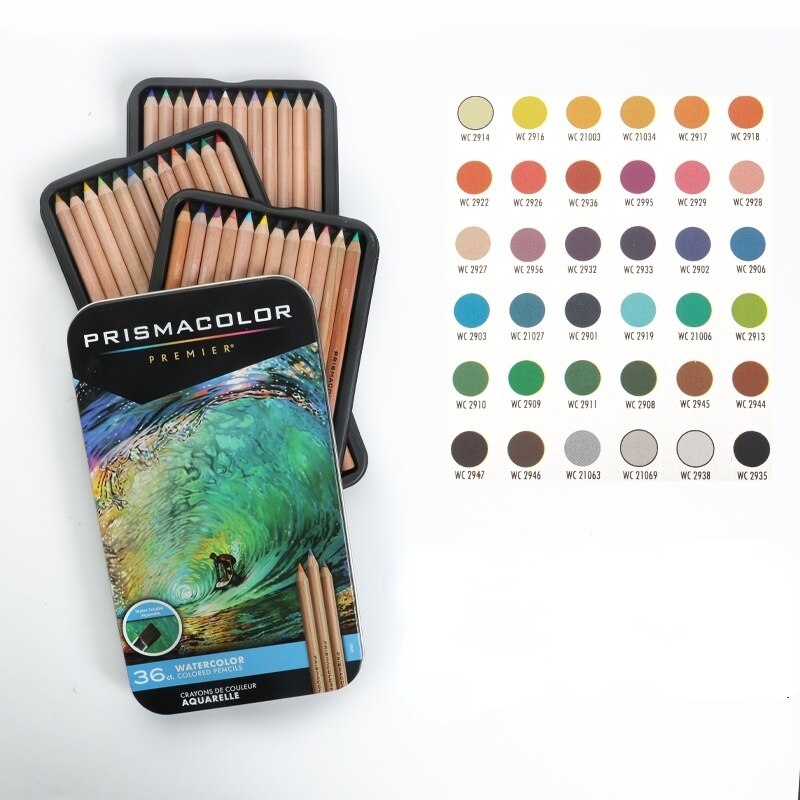 48 132 150 prismacolor premier Colouring Pencils art Color Pencils Set For Sketching Assorted Colours Pack Of 72 150 rich color: Water soluble
