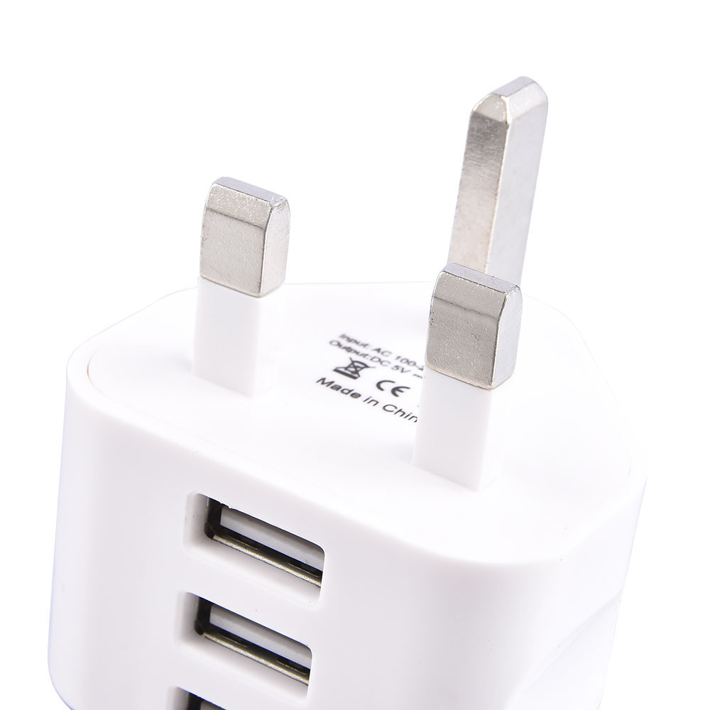 3 Pin UK Plug 3 AMP USB Adapter Wall Charger Home Charging for Phones Universal Phone Adapter Socket