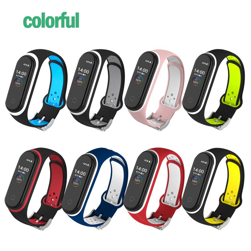 Pulsera para Xiaomi Mi banda 5 4 3 Correa deportiva de reloj de la correa de muñeca de silicona reemplazo correa para Xiaomi Miband gota 5 Band4 3 NFC