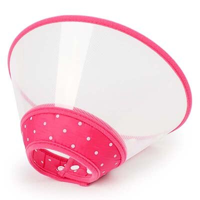 Recovery Pet Cone Elizabethan Collar Dog Cat Puppy Pet Remedy Wound Healing Recovery Collar Protective Adjustable with Soft Edge: Pink / M