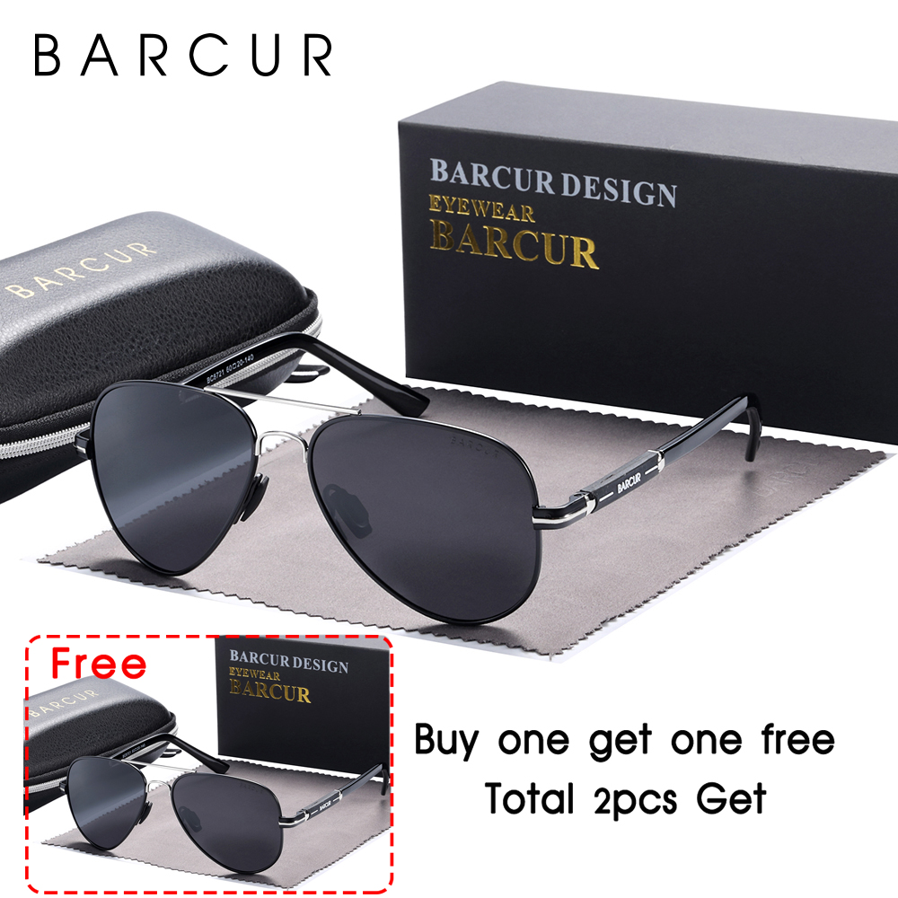 Barcur polarisierte herren sonnenbrille Pilot sonnenbrille für männer zubehör fahren angeln, wandern brillen oculos gafas de sol
