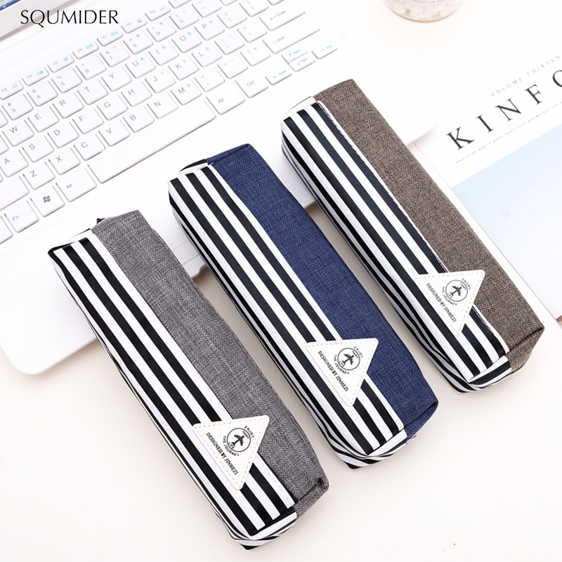 Kreatywny piórnik prosty styl projektowania zamek błyskawiczny ołówek torby długopisy szkolne materiały biurowe piórnik dla chłopców lub dziewcząt