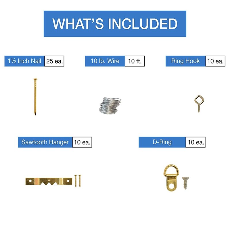 Picture Hangers,Painting Hanging Kit Picture Suspension Kit 220 Pieces Heavy Duty Multicolor Picture Hook With Screws For Hangin