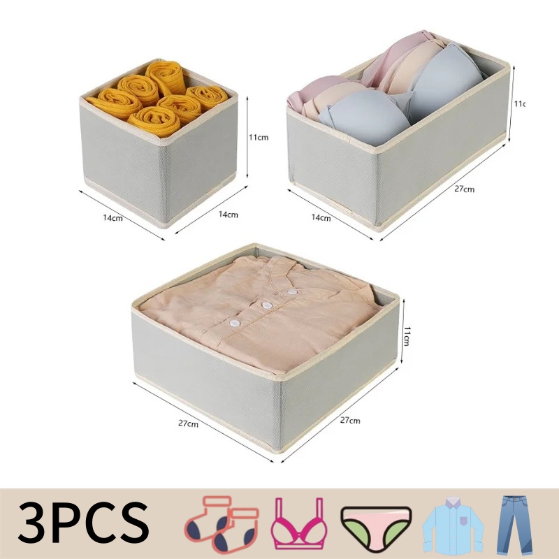 Organizador de ropa interior, caja de almacenamiento para sujetador, bragas, calcetines, cajas de almacenamiento, armario para dormitorio, organizador de ropa, separador de cajón plegable: Chocolate