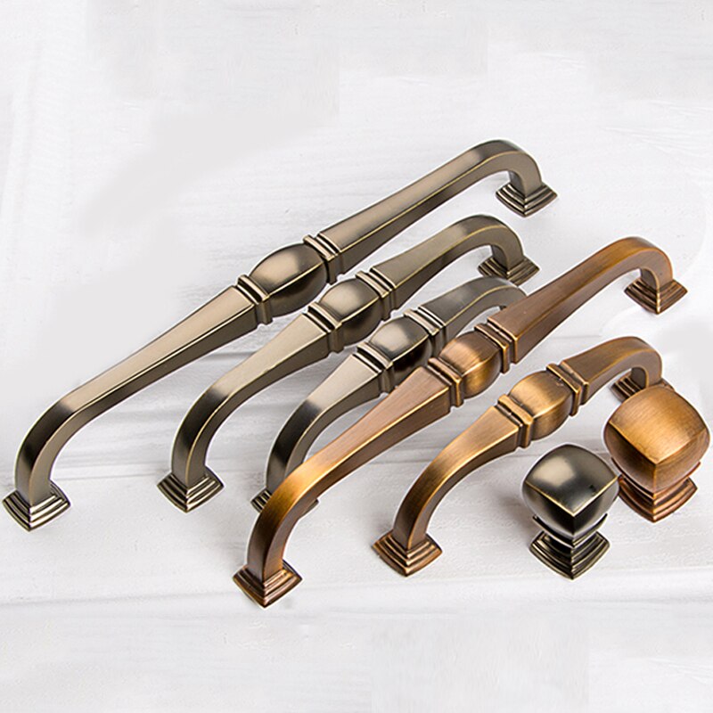 4 farve/antikke dørhåndtag og -knopper metalskuffe trækker vintage køkkenskabshåndtag og -knopper møbelhåndtag hardware